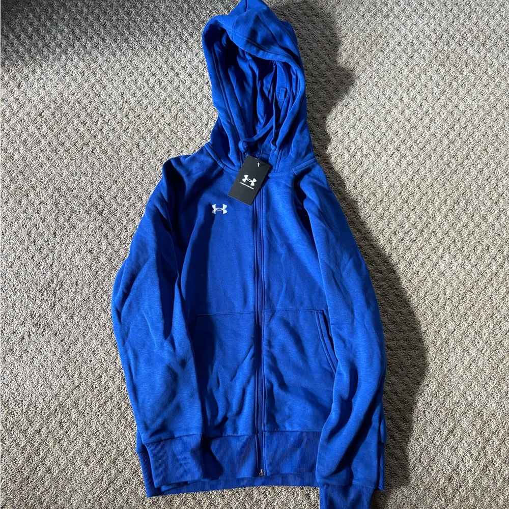NWT Under Armour Women’s Rival Full Zip Hoodie Royal  Navy